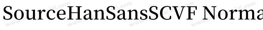 SourceHanSansSCVF Norma1字体转换